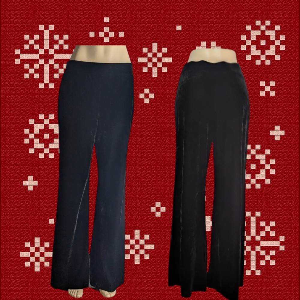 MOSSIMO Black Terciopelo bell Luxury Pants Size L Grande